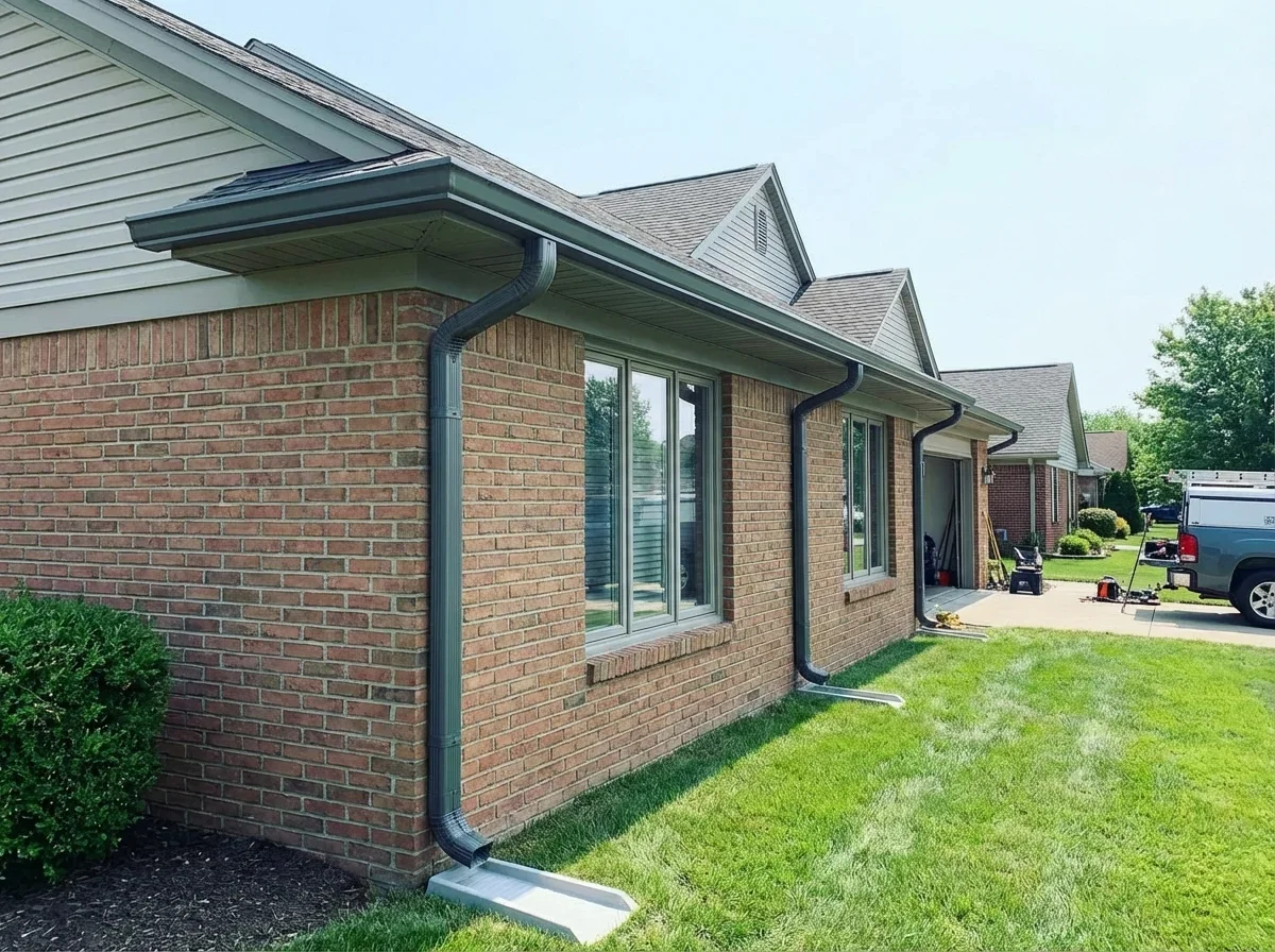 Seamless gutters expertly installed, protecting your home from water damage now