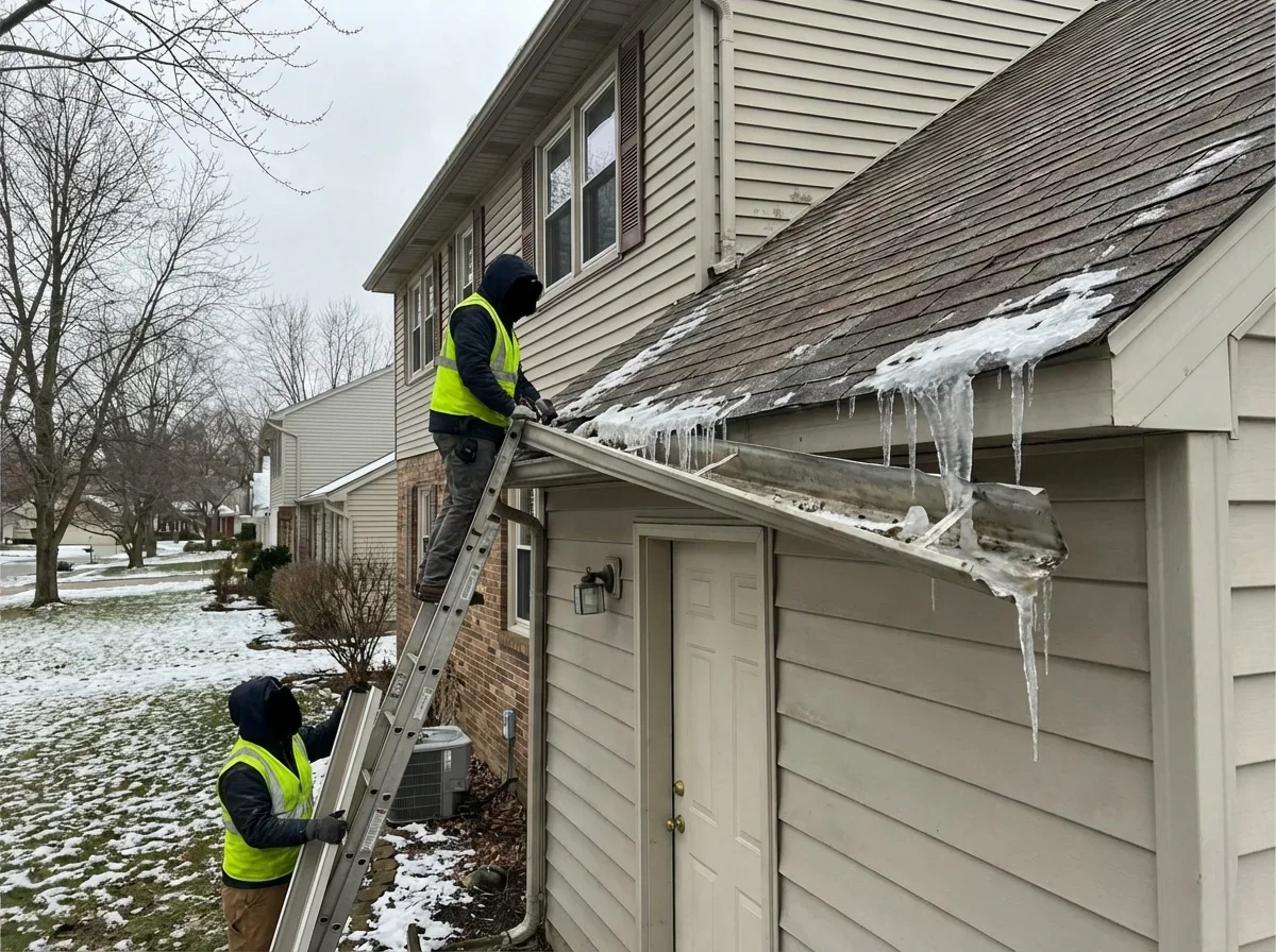 Prevent ice dams and water damage with new seamless gutters now